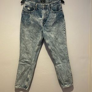 Abercrombie acid wash high rise mom jeans